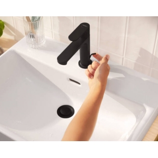 Смеситель Hansgrohe Rebris S 110 Coolstart для умывальника с д/к pop-up, Matt Black 72519670