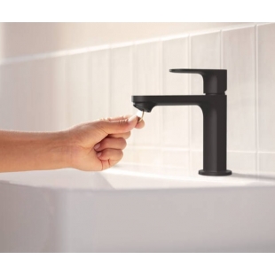 Смеситель Hansgrohe Rebris S 110 Coolstart для умывальника без д/к. Matt Black 72520670