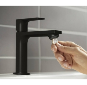 Смеситель Hansgrohe Rebris E 110 Coolstart для умывальника с д/у pop-up. Matt Black 72559670