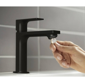Смеситель Hansgrohe Rebris E 110 Coolstart EcoSmart+ для умывальника с д/к pop-up. Matt Black 72589670