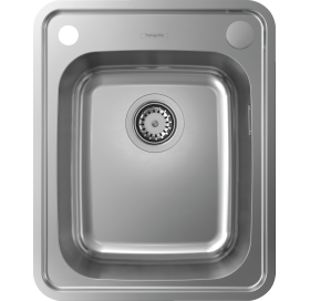 Кухонна мийка Hansgrohe S412-F340 на стільницю 420х520 із сифоном automatic 43334800