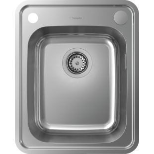 Кухонна мийка Hansgrohe S412-F340 на стільницю 420х520 із сифоном automatic 43334800