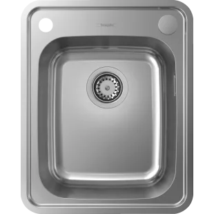 Кухонная мойка Hansgrohe S412-F340 на столешницу 420х520 с сифоном automatic 43334800