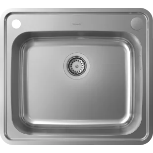 Кухонная мойка Hansgrohe S412-F500 на столешницу 580х520 с сифоном automatic 43336800
