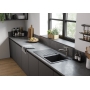 Кухонная мойка Hansgrohe S52, гранит, прямоугольник, с крылом, 840х480х190мм, чаша – 1, врезная, серый камень