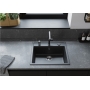 Кухонна мийка Hansgrohe S52, граніт, прямокутник, без крила, 550х490х190мм, чаша - 1, врізна, S520-F510, чорний графіт, 43359170