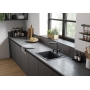 Кухонная мойка Hansgrohe S52, гранит, прямоугольник, без крыла, 550х490х190мм, чаша - 1, врезная, S520-F510, черный графит, 43359170