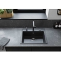 Кухонна мийка Hansgrohe S52, граніт, прямокутник, без крила, 550х490х190мм, чаша - 1, врізна, S520-F510, сірий камінь