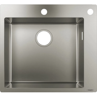 Кухонная мойка Hansgrohe S711-F450 на столешницу 2x35d 550х500 Stainless Steel (43305800)