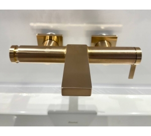 Змішувач Hansgrohe Tecturis E для ванни з душовим комплектом, Brushed Bronze (73420140+28746140)