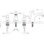 Смеситель для умывальника IMPRESE PODZIMA LEDOVE, на 3 отверстия, ZMK01170102