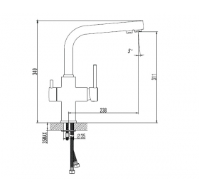 Змішувач для кухні з підключенням до фільтра IMPRESE Daicy 55009B-F