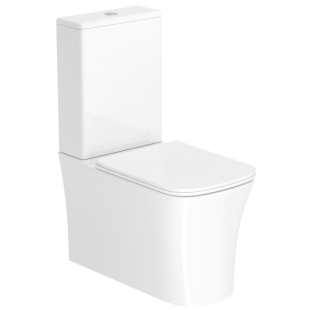 Унітаз безободковий IMPRESE NARON Rimless Компакт підлоговий до стіни, сидіння Slim slow-closing, i11618