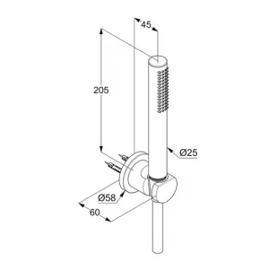 Душевой гарнитур Kludi Nova Fonte Puristic 2085005-15