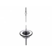 Универсальный сливной вентиль для умывальника Kludi сталь, никель-хром  1040235-00