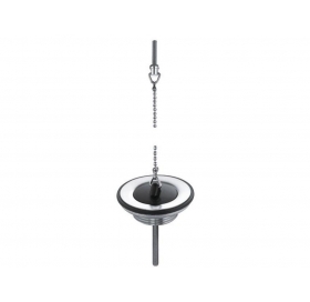 Универсальный сливной вентиль для умывальника Kludi сталь, никель-хром  1040235-..