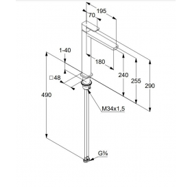 Смеситель для умывальника  KLUDI-RENON DN 15 422985375