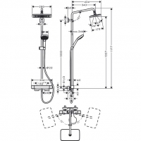 Душова система Hansgrohe Croma E душова система з термостатом, хром 27630000U SHOWROOM