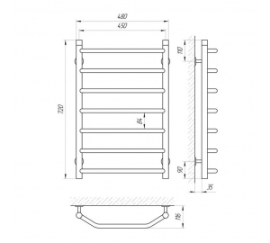 Полотенцесушитель Laris Виктория 450x700 П7