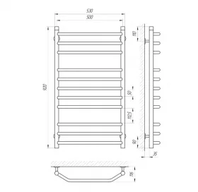 Полотенцесушитель Laris Виктория 500x900 П11