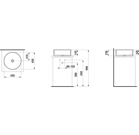 Умывальник LAUFEN BOWL  BOWL 420 мм H8129420001121