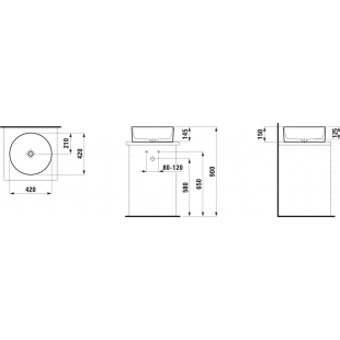Умывальник LAUFEN BOWL  BOWL 420 мм H8129420001121