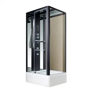 Гідробокс MIRACLE 80x100, профіль чорний, NA114-3A