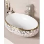 Раковина Newarc Countertop 60 5015G-W с золотым декором