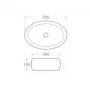 Раковина Newarc Countertop 60 5015G-W с золотым декором