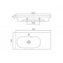  Раковина Newarc River Console 80 506080