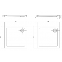 Душевой поддон Primera Frame 80х80 STR1080