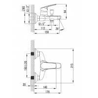 Смеситель для ванны Primera Shape 10120015