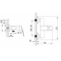 Змішувач для душу Primera Shape 10140015