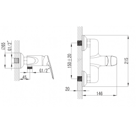 Змішувач для душу Primera Shape 10140015