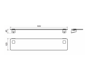 Стеклянная полка для ванной комнаты Ravak 10°, X07P332