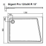  Душовий піддон GIGANT PRO 120x90 R 10 °, XA05G70101P