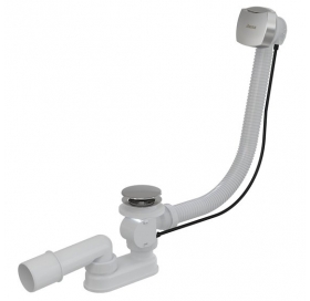 Сифон для ванны Ravak с переливом хром 570 + сток, с тросиком, X01507