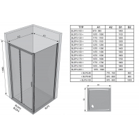 Душові двері Ravak BLIX BLDP 2 - 100 Transparent, полірований алюміній, безпечне скло, 0PVA0C0