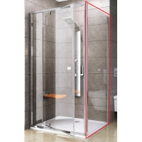 Стінка для душової кабінки Ravak PIVOT PPS-90 Transparent, профіль полірований алюміній, скло, 90