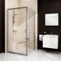 Стінка для душової кабінки Ravak BLIX BLPS - 80 Transparent, білий профіль, скло, 9BH40100Z1