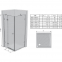 Прямокутна душова кабіна Ravak BRILLIANT BSDPS - 120x80 R Transparent, хром, безпечне скло, 0UPG4A00Z1