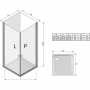  Прямокутна душова кабіна Ravak CHROME CRV 1 - 80 Transparent, профіль сатин, безпечне скло, 1QV40U01Z1