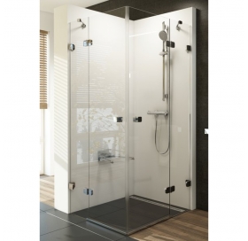 Прямокутна душова кабіна Ravak BRILLIANT BSRV 4-80 Transparent, хром, безпечне скло, 1UV44