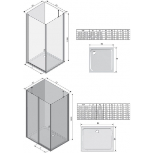 Стенка для душевой кабинки Ravak CHROME CPS - 80 Transparent, профиль сатин, стекло, 9QV40U00Z1