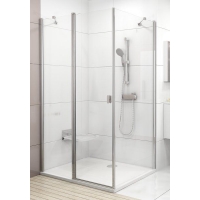 Стінка для душової кабінки Ravak CHROME CPS - 100 Transparent, профіль сатин, скло, 9QVA0U00Z1