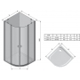  Кутова душова кабіна Ravak CHROME CSKK 4 - 80 Transparent, полірований алюміній, безпечне скло, 3Q140C00Z1