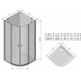 Душова штора Ravak CHROME CSKK 4 - 90 Transparent, білий профіль, безпечне скло, 3Q170100Z1