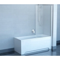 Шторка для ванны Ravak CVS1 - 80 R TRANSPARENT белый профиль, 7QR40100Z1