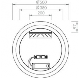 Дзеркало Ravak ORBIT I 500 з LED підсвічуванням