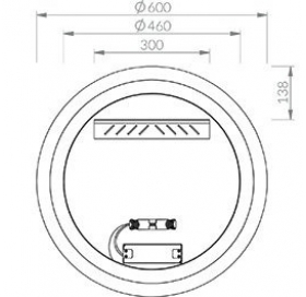 Дзеркало Ravak ORBIT I 600 з LED підсвічуванням